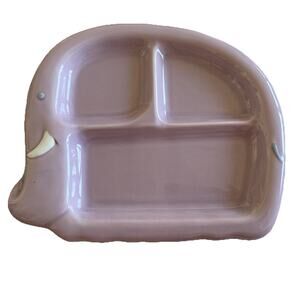 Whimsical Toscany Collection Japan Lavender Elephant Divided Dish 11"x9.5"